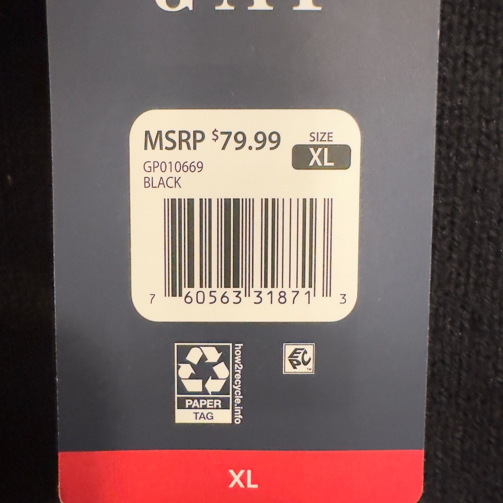 Gap Womens Black Cotton Blend Crewneck Ribbed Hem Sweater XL GP010669 NEW - Picture 3 of 6